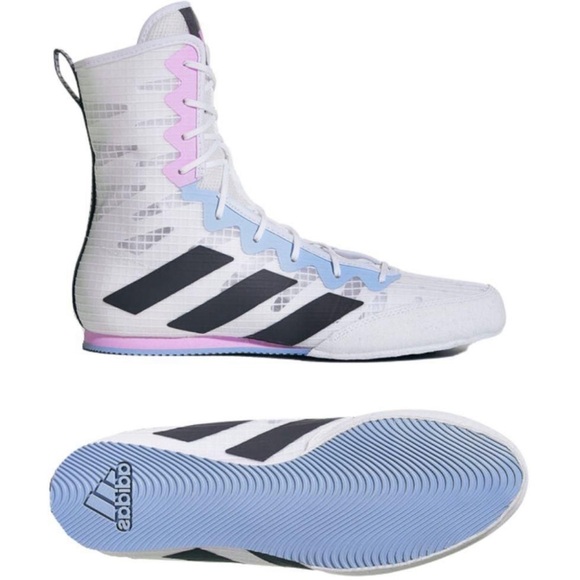 ADIDAS Box Hog 4 Boxing Boot Sneakers - White - MMA - Picture 4 of 6
